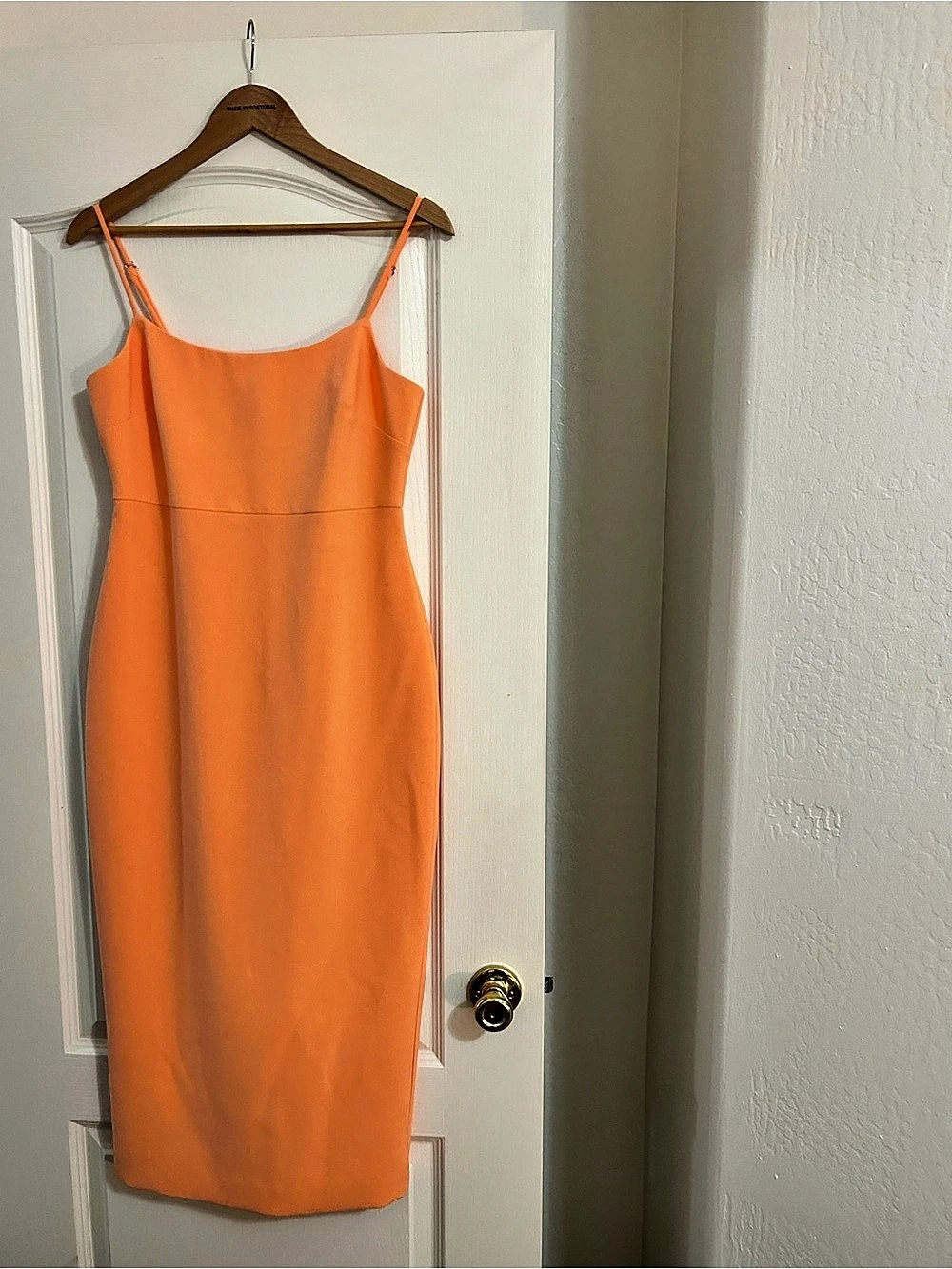 Likely Dune Dress Orange Midi Dress Size 8